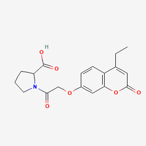 1-{[(4-ethyl-2-oxo-2H-chromen-7-yl)oxy]acetyl}proline