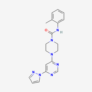 N-(2-methylphenyl)-4-[6-(1H-pyrazol-1-yl)-4-pyrimidinyl]-1-piperazinecarboxamide