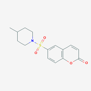 6-[(4-Methylpiperidyl)sulfonyl]chromen-2-one