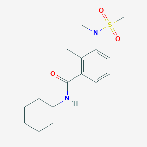 molecular formula C16H24N2O3S B4495015 N-CYCLOHEXYL-2-METHYL-3-(N-METHYLMETHANESULFONAMIDO)BENZAMIDE 