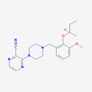 3-[4-(2-sec-butoxy-3-methoxybenzyl)piperazin-1-yl]pyrazine-2-carbonitrile