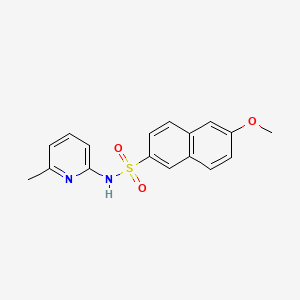 molecular formula C17H16N2O3S B4495070 6-methoxy-N-(6-methyl-2-pyridinyl)-2-naphthalenesulfonamide 