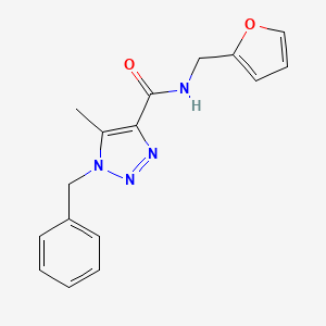 molecular formula C16H16N4O2 B4495130 1-benzyl-N-(2-furylmethyl)-5-methyl-1H-1,2,3-triazole-4-carboxamide 