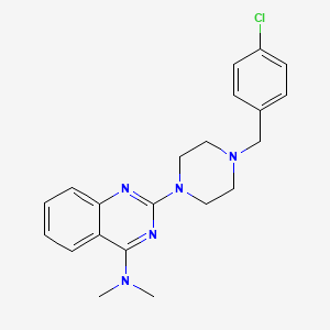 2-[4-(4-chlorobenzyl)-1-piperazinyl]-N,N-dimethyl-4-quinazolinamine