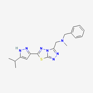 N-benzyl-1-[6-(5-isopropyl-1H-pyrazol-3-yl)[1,2,4]triazolo[3,4-b][1,3,4]thiadiazol-3-yl]-N-methylmethanamine