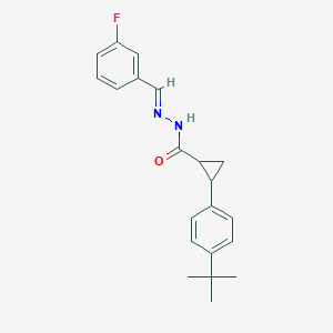 2-(4-tert-Butylphenyl)-N'-[(E)-(3-fluorophenyl)methylidene]cyclopropanecarbohydrazide