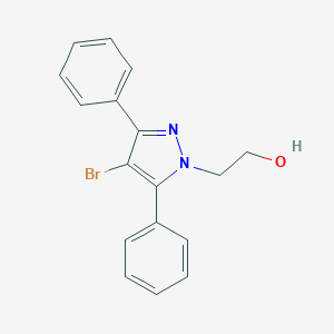 molecular formula C17H15BrN2O B044952 1-(2-Hydroxyethyl)-3,5-diphenyl-4-bromo-1H-pyrazole CAS No. 118449-41-5