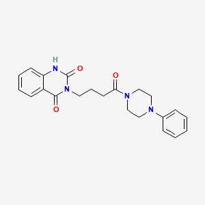 molecular formula C22H24N4O3 B4495232 2-hydroxy-3-[4-oxo-4-(4-phenylpiperazin-1-yl)butyl]quinazolin-4(3H)-one 