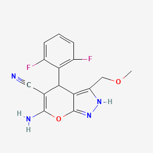 6-amino-4-(2,6-difluorophenyl)-3-(methoxymethyl)-2,4-dihydropyrano[2,3-c]pyrazole-5-carbonitrile