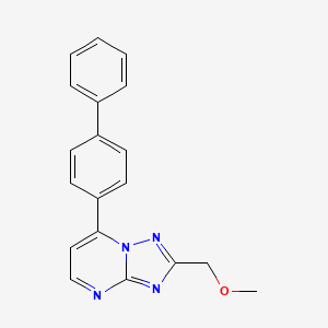 molecular formula C19H16N4O B4495250 7-{[1,1'-BIPHENYL]-4-YL}-2-(METHOXYMETHYL)-[1,2,4]TRIAZOLO[1,5-A]PYRIMIDINE 