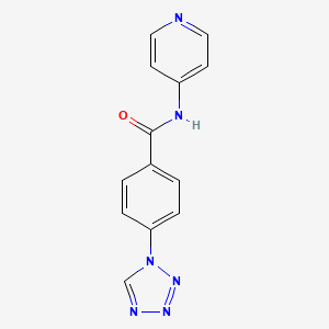 molecular formula C13H10N6O B4495268 N-(pyridin-4-yl)-4-(1H-tetrazol-1-yl)benzamide 