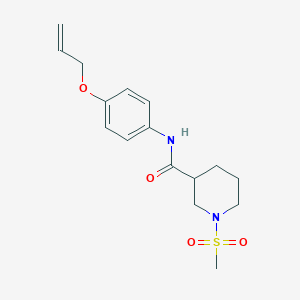 molecular formula C16H22N2O4S B4495348 1-METHANESULFONYL-N-[4-(PROP-2-EN-1-YLOXY)PHENYL]PIPERIDINE-3-CARBOXAMIDE 