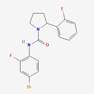 N-(4-bromo-2-fluorophenyl)-2-(2-fluorophenyl)-1-pyrrolidinecarboxamide