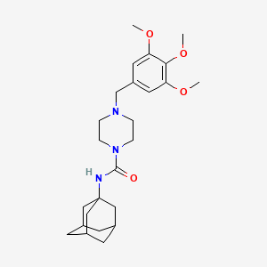 molecular formula C25H37N3O4 B4495359 N-1-adamantyl-4-(3,4,5-trimethoxybenzyl)piperazine-1-carboxamide 