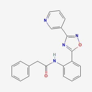 2-phenyl-N-{2-[3-(3-pyridinyl)-1,2,4-oxadiazol-5-yl]phenyl}acetamide