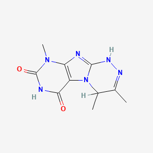 molecular formula C10H12N6O2 B4495395 1,4-Dihydro-3,4,9-trimethyl-(1,2,4)triazino(3,4-f)purine-6,8(7H,9H)-dione CAS No. 106087-30-3