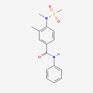 molecular formula C16H18N2O3S B4495401 3-methyl-4-[methyl(methylsulfonyl)amino]-N-phenylbenzamide 