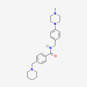 N-{[4-(4-METHYLPIPERAZIN-1-YL)PHENYL]METHYL}-4-[(PIPERIDIN-1-YL)METHYL]BENZAMIDE