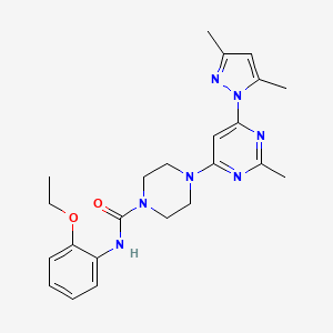 4-[6-(3,5-dimethyl-1H-pyrazol-1-yl)-2-methyl-4-pyrimidinyl]-N-(2-ethoxyphenyl)-1-piperazinecarboxamide