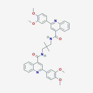molecular formula C41H40N4O6 B449547 2-(3,4-dimethoxyphenyl)-N-[3-({[2-(3,4-dimethoxyphenyl)-4-quinolinyl]carbonyl}amino)-2,2-dimethylpropyl]-4-quinolinecarboxamide 