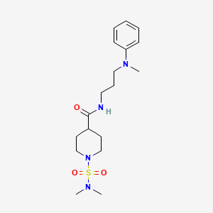 1-(dimethylsulfamoyl)-N-{3-[methyl(phenyl)amino]propyl}piperidine-4-carboxamide