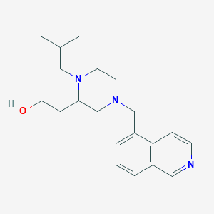 molecular formula C20H29N3O B4495490 2-[1-isobutyl-4-(5-isoquinolinylmethyl)-2-piperazinyl]ethanol 