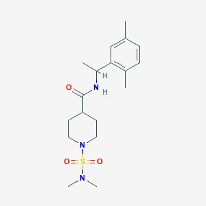 molecular formula C18H29N3O3S B4495497 N-[1-(2,5-dimethylphenyl)ethyl]-1-(dimethylsulfamoyl)piperidine-4-carboxamide 