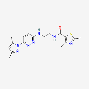 N-(2-{[6-(3,5-dimethyl-1H-pyrazol-1-yl)-3-pyridazinyl]amino}ethyl)-2,4-dimethyl-1,3-thiazole-5-carboxamide