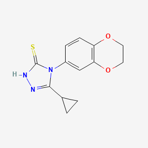 5-CYCLOPROPYL-4-(2,3-DIHYDRO-1,4-BENZODIOXIN-6-YL)-4H-1,2,4-TRIAZOL-3-YLHYDROSULFIDE