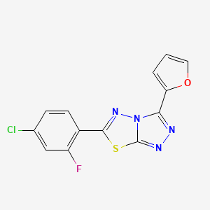 6-(4-chloro-2-fluorophenyl)-3-(2-furyl)[1,2,4]triazolo[3,4-b][1,3,4]thiadiazole