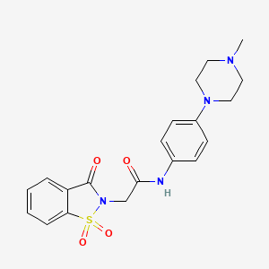 2-(1,1-dioxido-3-oxo-1,2-benzisothiazol-2(3H)-yl)-N-[4-(4-methyl-1-piperazinyl)phenyl]acetamide