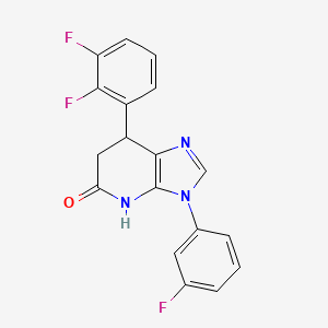 molecular formula C18H12F3N3O B4495574 7-(2,3-difluorophenyl)-3-(3-fluorophenyl)-3,4,6,7-tetrahydro-5H-imidazo[4,5-b]pyridin-5-one 