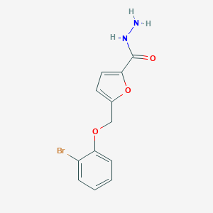 molecular formula C12H11BrN2O3 B449558 5-[(2-Bromophenoxy)methyl]furan-2-carbohydrazide CAS No. 364620-04-2