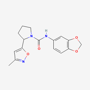 N-(2H-1,3-Benzodioxol-5-YL)-2-(3-methyl-1,2-oxazol-5-YL)pyrrolidine-1-carboxamide