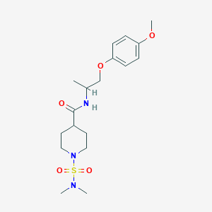 1-(dimethylsulfamoyl)-N-[1-(4-methoxyphenoxy)propan-2-yl]piperidine-4-carboxamide