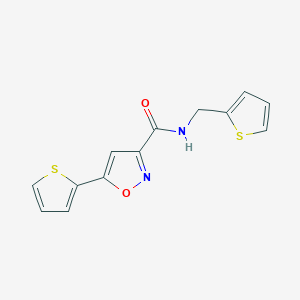 molecular formula C13H10N2O2S2 B4495632 5-(2-thienyl)-N-(2-thienylmethyl)-3-isoxazolecarboxamide 