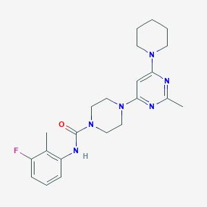 N-(3-fluoro-2-methylphenyl)-4-[2-methyl-6-(1-piperidinyl)-4-pyrimidinyl]-1-piperazinecarboxamide