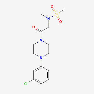 N-[2-[4-(3-chlorophenyl)piperazin-1-yl]-2-oxoethyl]-N-methylmethanesulfonamide