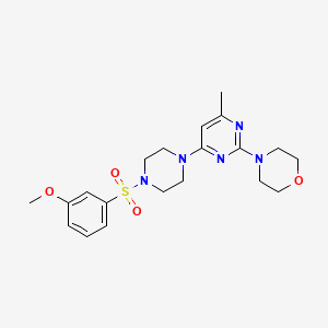 molecular formula C20H27N5O4S B4495658 4-{4-[4-(3-Methoxybenzenesulfonyl)piperazin-1-YL]-6-methylpyrimidin-2-YL}morpholine CAS No. 1269225-39-9