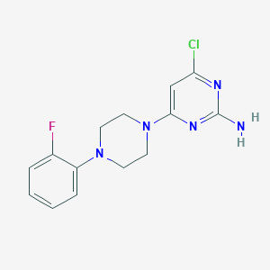 molecular formula C14H15ClFN5 B4495716 4-Chloro-6-[4-(2-fluorophenyl)piperazin-1-yl]pyrimidin-2-amine 