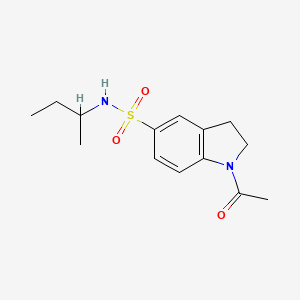 molecular formula C14H20N2O3S B4495724 1-acetyl-N-(butan-2-yl)-2,3-dihydro-1H-indole-5-sulfonamide 