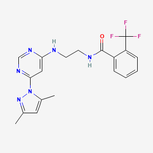 N-(2-{[6-(3,5-dimethyl-1H-pyrazol-1-yl)-4-pyrimidinyl]amino}ethyl)-2-(trifluoromethyl)benzamide