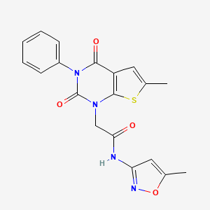 2-(6-methyl-2,4-dioxo-3-phenyl-3,4-dihydrothieno[2,3-d]pyrimidin-1(2H)-yl)-N-(5-methyl-3-isoxazolyl)acetamide