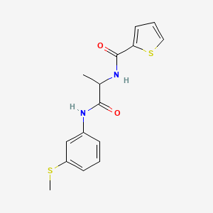 N-(1-methyl-2-{[3-(methylthio)phenyl]amino}-2-oxoethyl)-2-thiophenecarboxamide