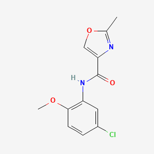 molecular formula C12H11ClN2O3 B4495756 N-(5-chloro-2-methoxyphenyl)-2-methyl-1,3-oxazole-4-carboxamide 