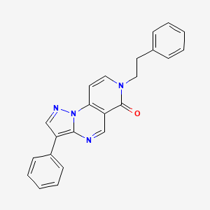 molecular formula C23H18N4O B4495757 3-phenyl-7-(2-phenylethyl)pyrazolo[1,5-a]pyrido[3,4-e]pyrimidin-6(7H)-one 