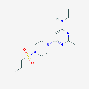 molecular formula C15H27N5O2S B4495761 6-[4-(butylsulfonyl)-1-piperazinyl]-N-ethyl-2-methyl-4-pyrimidinamine 