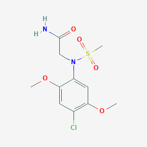 N~2~-(4-chloro-2,5-dimethoxyphenyl)-N~2~-(methylsulfonyl)glycinamide