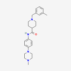 1-[(3-methylphenyl)methyl]-N-[4-(4-methylpiperazin-1-yl)phenyl]piperidine-4-carboxamide