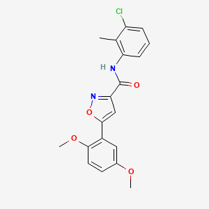 N-(3-chloro-2-methylphenyl)-5-(2,5-dimethoxyphenyl)-3-isoxazolecarboxamide